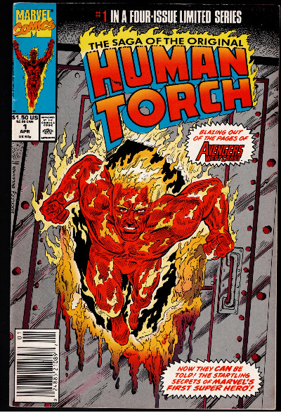 MARVEL COMIC BOOK THE SAGA OF THE ORIGINAL HUMAN TORCH #1 APR 1990
