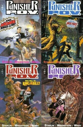 Punisher POV Set Jim Starlin Bernie Wrightson Kingpin Fury 1 2 3 4 1991