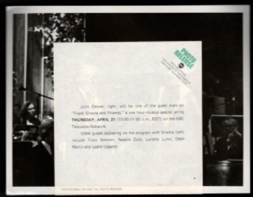 1976 Press Photo Frank Sinatra & John Denver team up on 