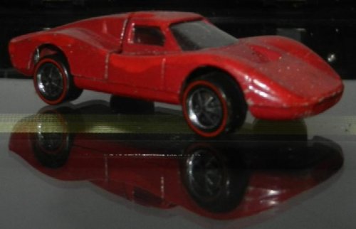 Hot Wheels Redline Ford MK IV Mattel 1968 Dark Red 1967 GT40 Lift Back Hood