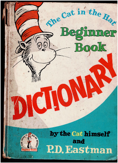1964 Dr. Seuss The Cat In The Hat Beginner Book Dictionary