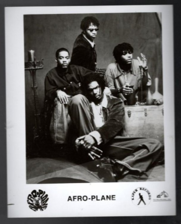 Vintage Glossy Music Promo Press Photo Afro-Plane Hip Hop Rock Funk Soul Group