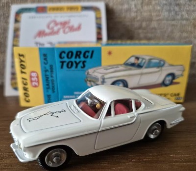 Corgi Toys Model Club 258 - 1st Ed The Saint's Car - Volvo P1800 - 2021 Reissue.