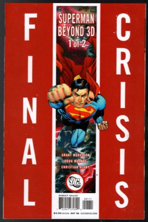 DC 2008 FINAL CRISIS SUPERMAN BEYOND 3D Comic Book Issue # 1 of 2 Part Series
