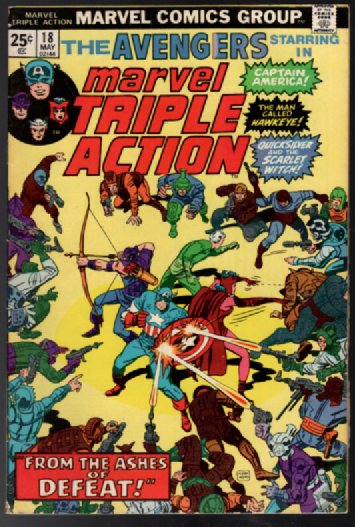 Avengers Marvel Triple Action 18 Captain America Hawkeye Quicksilver Scarlet Witch