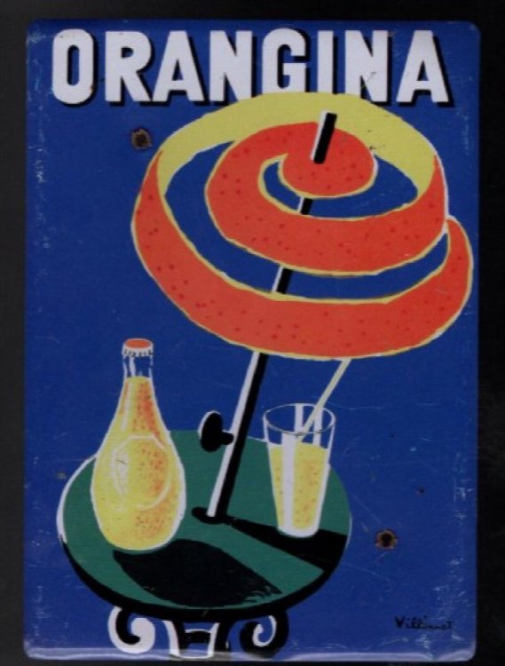 Metal Tin Sign orangina jugo Decor Bar Pub Home Vintage Retro Poster Cafe ART