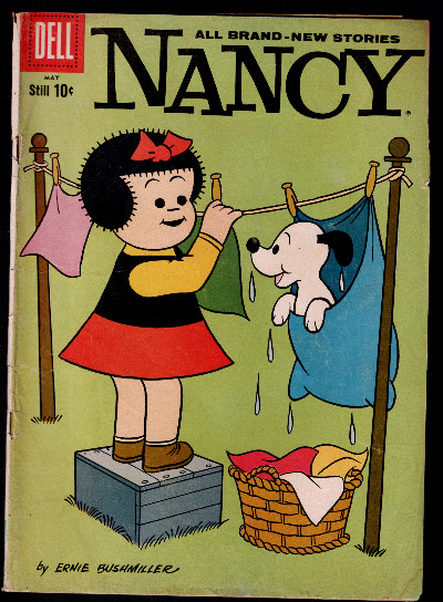 NANCY # 166 (DELL) (1959) FRITZI RITZ - PEANUTS (4 pgs) - CHARLIE BROWN - SNOOPY