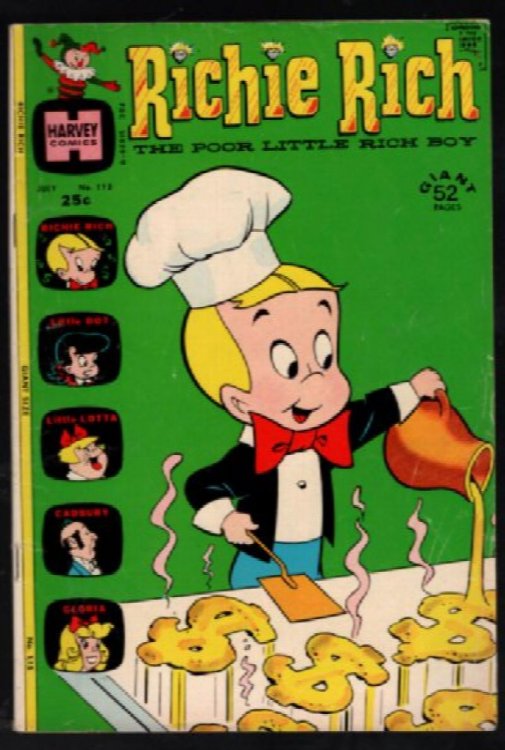 RICHIE RICH #115 Harvey Comics 1972 The Poor Little Rich Boy