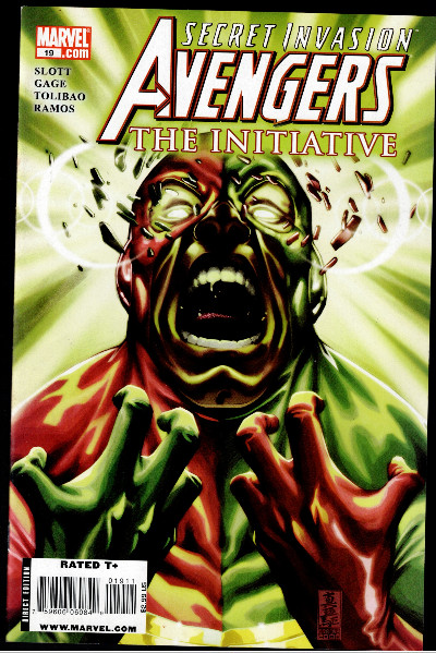 Avengers The Initiative #2 and #19 Secret Invasion RARE Newsstand Variant [Marvel,2009]