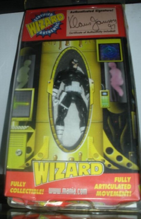 RARE CERTIFIED WIZARD AUTHENTIC BULLSEYE FIGURE (KLAUS JOHNSON SIGNED)
