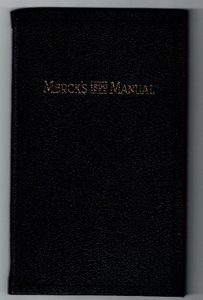 Merck's 1899 Manual Leather Bound January 1, 1899