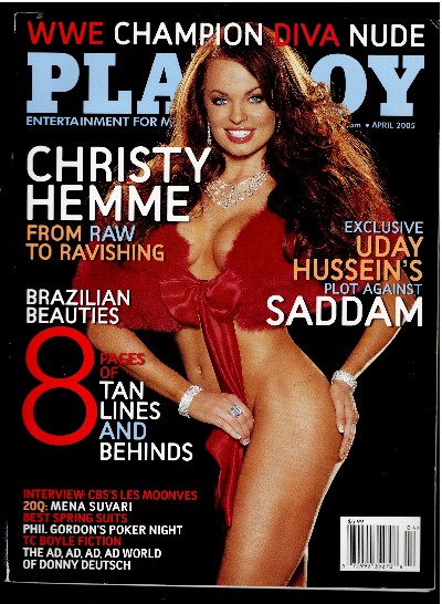 Vintage Playboy Magazine April 2005 Christy Hemme WWE