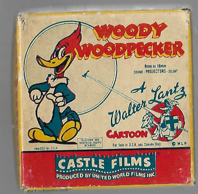 Woody Woodpecker 8mm Castle Films 494 Solid Ivory