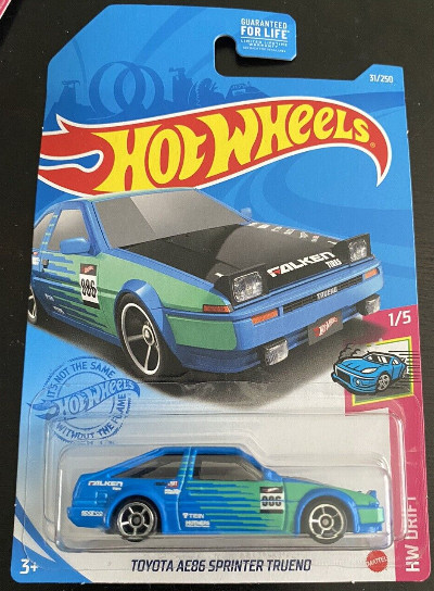2021 Hot WheelsTOYOTA AE86 SPRINTER TRUENOblue #31 HW Drift