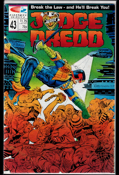 JUDGE DREDD 43 FLEETWOOD COMICS 1990