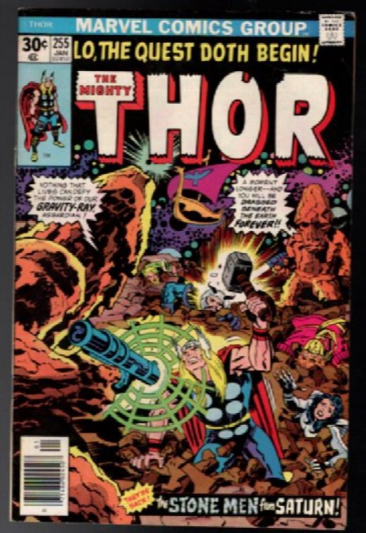 THOR #255 (1/77)-VF Len Wein-script, Jack Kirby-cover Newsstand Edition Bronze!!