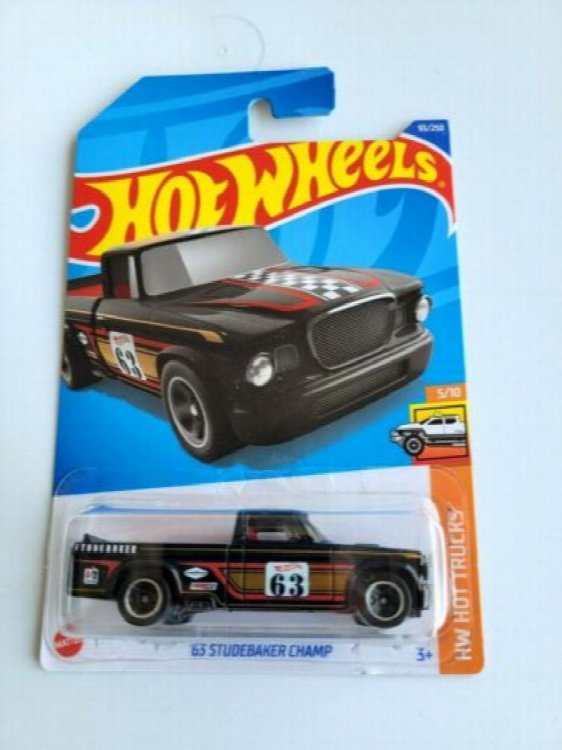 Hot Wheels '63 Studebaker Champ Black #93 93/250 2022 HW Hot Trucks 5/10