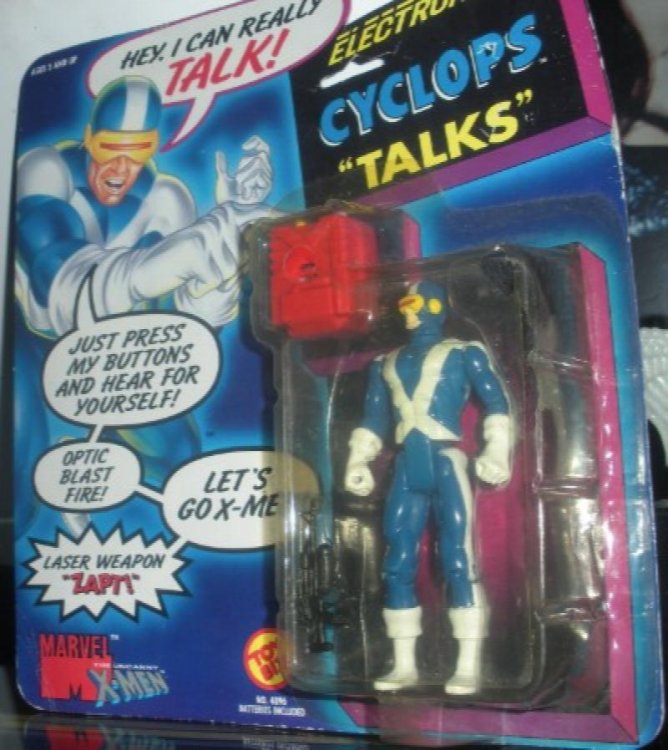 ToyBiz 1991 Marvel Super Heroes Electronic Cyclops Talks Action Figure