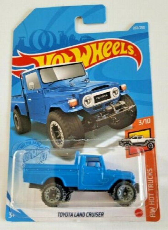 Hot Wheels Toyota Land Cruiser Blue #202 202/250 2021 HW Hot Trucks 3/10