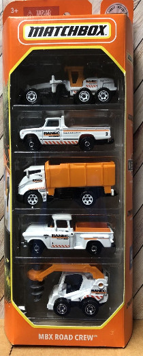 2021 Matchbox MBX Road Crew 5-Pack Vehicles 1957 GMC Stepside 1:64 Scale