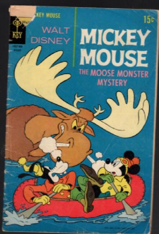1969 Walt Disney Mickey Mouse The Moose Monster Mystery No. 122 Gold Key Comic