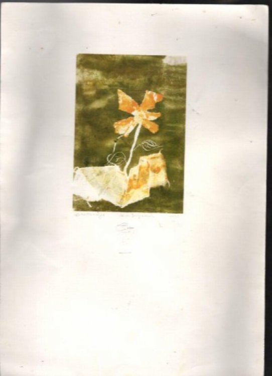 A Flower: Found art-signed in pencil