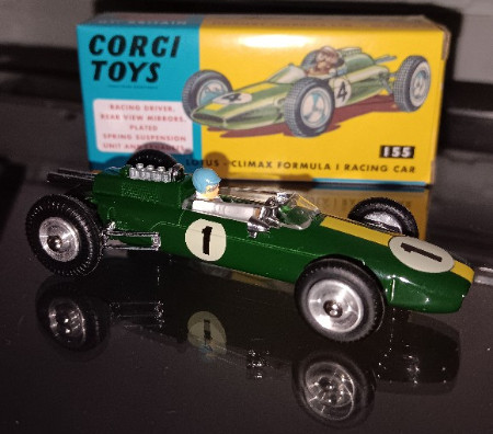 Corgi Toys No. 155, Lotus-Climax Formula 1 Racing Car, - Superb <br/>Reproduction