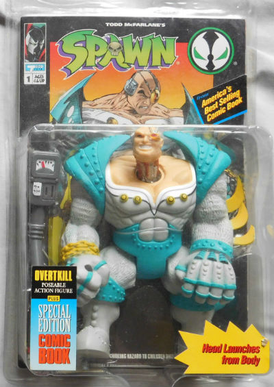 Overtkill Spawn Series 1 Action Figure and Comic,1994 McFarlane