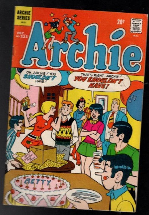Archie #223 Comic Book December 1972