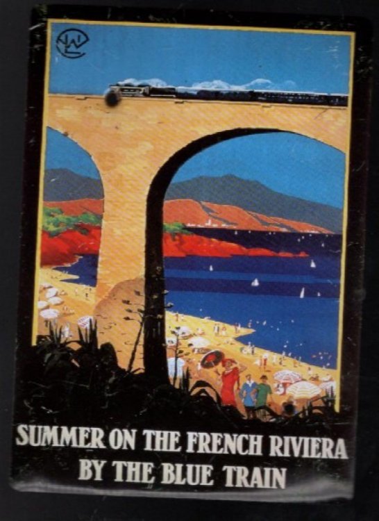 Metal poster plaque postcard 15x20 cm summer on the french riviera
