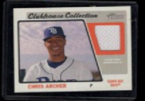 Chris Archer 2015 Topps Heritage Clubhouse Collection Relic Card. Tampa Bay Rays