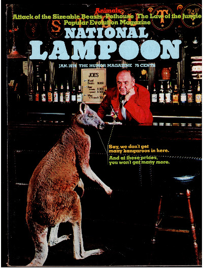 National Lampoon Magazine Jan. 1974 (OFFENSIVE!) Animals Ed. 70s Humor