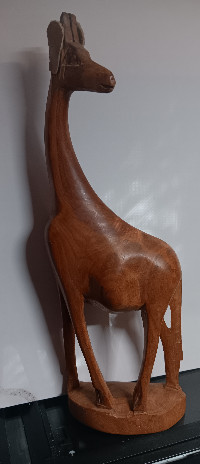 Wooden Giraffe Statue Hand Carved And Made In Kenya 12