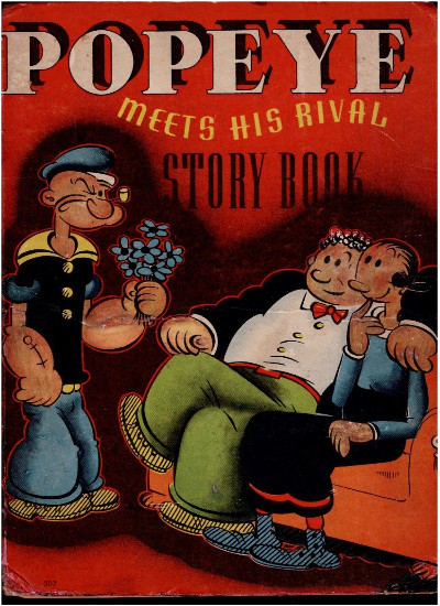 Popeye Meets His Rival Story Book By Segar Whitman Hardbound 1937
