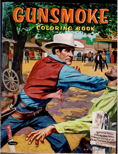 Vintage 1958 Gunsmoke Coloring Book Whitman Publishing #1184 SCARCE