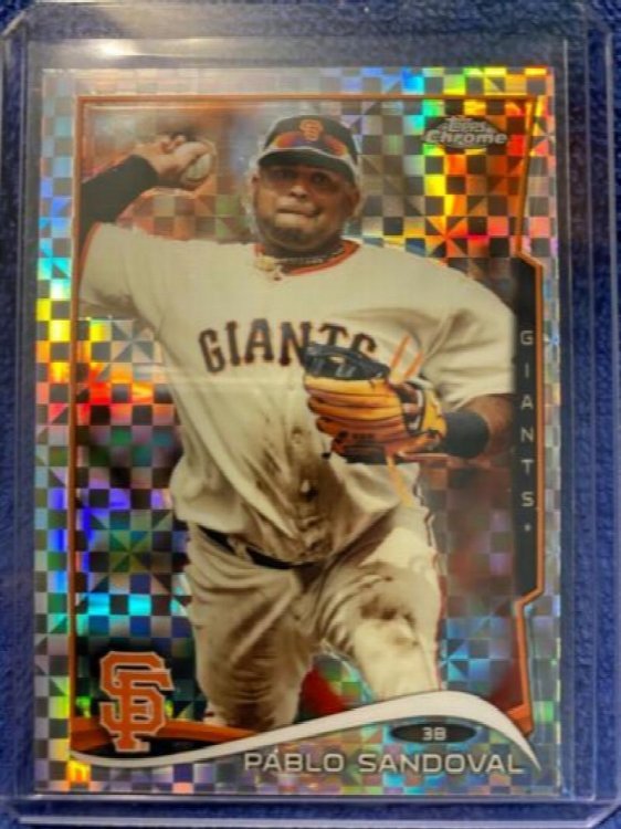 PABLO SANDOVAL 2014 TOPPS CHROME SAN FRANCISCO GIANTS XFRACTOR REFRACTOR CARD
