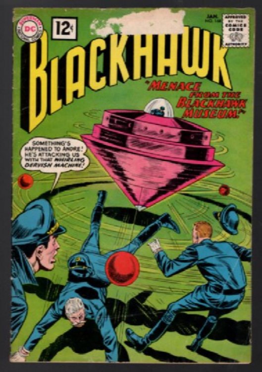 Blackhawk 168 Vs. Topster + the Whirling Dervish! 1962 DC war comics