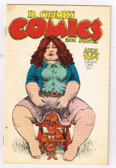 R. CRUMB'S COMICS And Stories. April 1964. Number One1st print June 1969 has no cover price. Has smooth, glossy heavy stock cover.