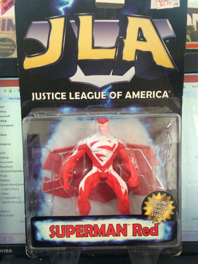 Kenner JLA Superman Red Action Figure Superman RED Includes Display Stand!, Manufacturer: KENNER