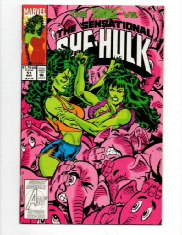 Sensational She-Hulk #51 (1993) RARE Low Print Marvel Comic Book! Tom Morgan Cvr