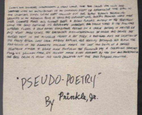 Poetry by Prinkle,Jr.