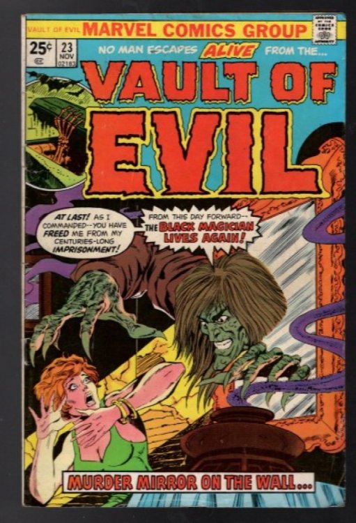 VAULT OF EVIL #23 Comic Book 1975 Marvel Horror Stan Lee & Jack Kirby!