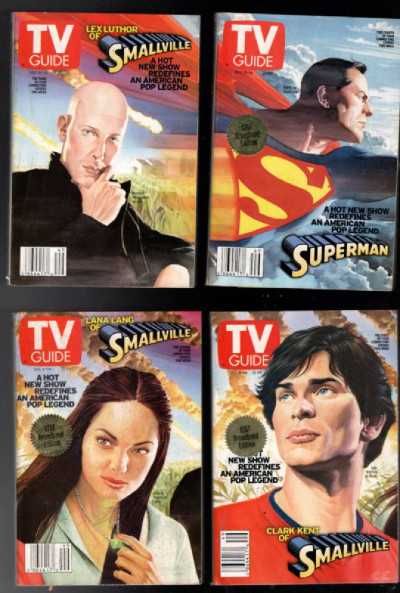 TV Guide May December 8-14, 2001. Smallville, Tom Welling;4 variant