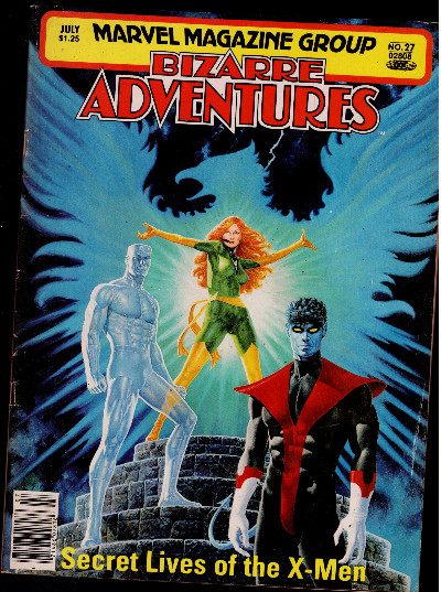 BIZARRE ADVENTURES #27 Secret Lives of the X-MEN 1981 Jean Grey Iceman Marvel