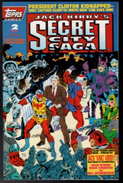 Jack Kirby's Secret City Saga #2 (1993) plus 3 cards that came win once sealed bag