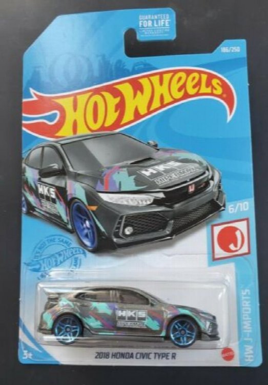 Hot Wheels 2018 Honda Civic Type R Gray Grey #186 186/250 2021 HW J-Imports 6/10