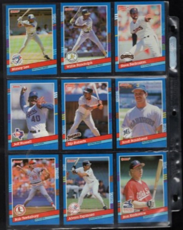 Donruss: set of 18 baseball cards from 1991
