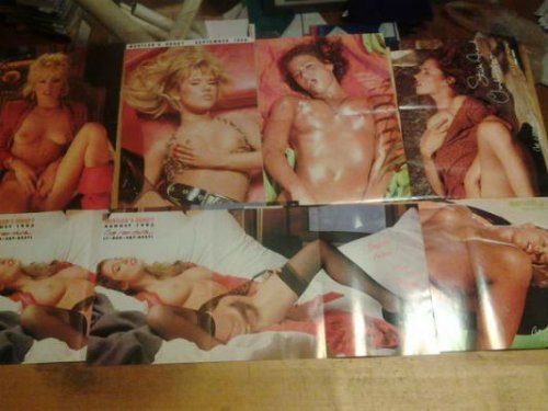 Hustler lot of 7 3 panel pin-ups
