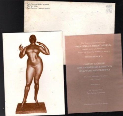 Gaston LaChaise :Palm Springs Gallery invite (1982
