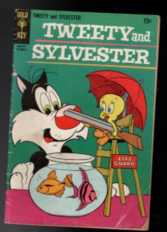 TWEETY AND SYLVESTER #12 LIFE GUARD COVER GOLD KEY SILVER-AGE 1969